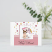 vrolijke baby briefkaart (Staand voorkant)