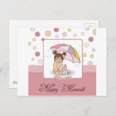 vrolijke baby briefkaart (Voorkant / Achterkant)