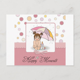 vrolijke baby briefkaart