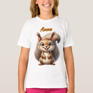 Vrolijke baby eekhoorn - aanpasbaar voor kinderen t-shirt