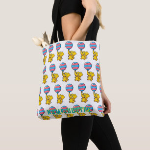 Vrolijke Baby Olifant Heet Luchtballon Tote Bag