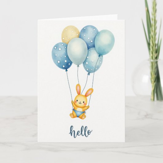 Vrolijke Ballondier Kaart (Voorkant)