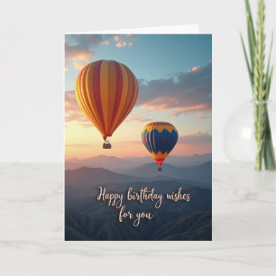 Vrolijke ballonvluchtkaart kaart