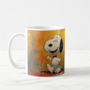 Vrolijke Beagle-hond Pop Art-schilderij Koffiemok