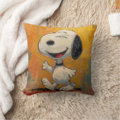 Vrolijke Beagle-hond Pop Art-schilderij Kussen (Deken)
