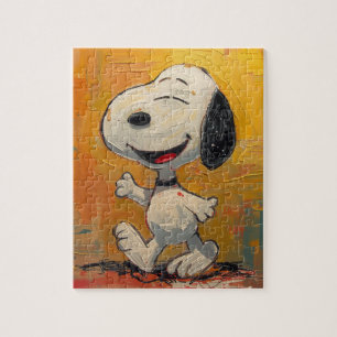 Vrolijke Beagle-hond Pop Art-schilderij Legpuzzel