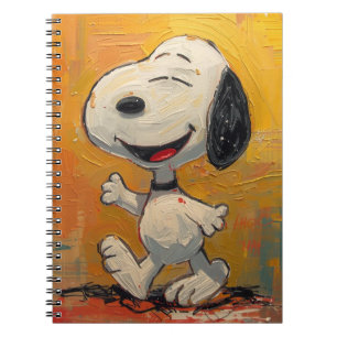 Vrolijke Beagle-hond Pop Art-schilderij Notitieboek