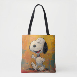 Vrolijke Beagle-hond Pop Art-schilderij Tote Bag