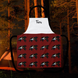 Vrolijke Beer liefhebbers Landelijke stijl Schort