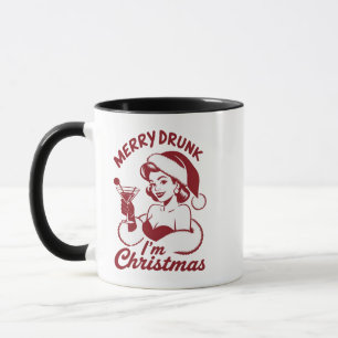 Vrolijke Beschonken Ik Ben Kerst Cocktails Snerend Mok