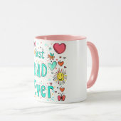 Vrolijke beste vader ooit doodle mok (Voorkant rechts)