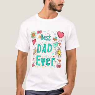 Vrolijke beste vader ooit doodle t-shirt