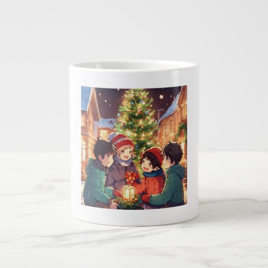 "Vrolijke bijeenkomsten" Grote Koffiekop (Voorkant)