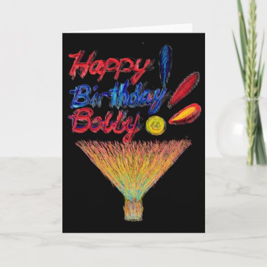 Vrolijke Birthday Bobby! Kaart (Voorkant)
