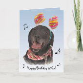 Vrolijke Black Labrador Retriever Hond Verjaardag Kaart (Voorkant)