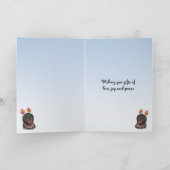 Vrolijke Black Labrador Retriever Hond Verjaardag Kaart (Binnen)