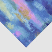 Vrolijke Blauwe Abstracte Kunst Tissuepapier (Detail)