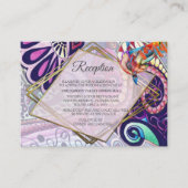 Vrolijke Blauwe Kunstenaar Party Doodle Creatie Informatiekaartje (Voorkant)