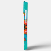 Vrolijke Blauwgroen Bloempatroon grillige Boho Sch Case-Mate iPhone Case (Achterkant / Links)