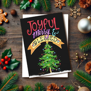 Vrolijke Blijde Gezegende Kerst Moderne Inspiratie Kaart