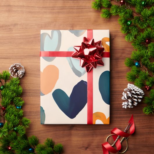 Vrolijke blije harten cadeaupapier (Feestdagen Geschenken)