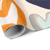 Vrolijke blije harten cadeaupapier (Rol Hoek)