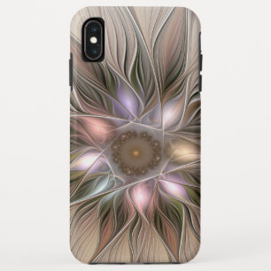 Vrolijke Bloem Abstract Beige Bruine Bloem Fractal Case-Mate iPhone Case