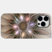Vrolijke Bloem Abstract Beige Bruine Bloem Fractal Case-Mate iPhone Case (Achterkant (horizontaal))
