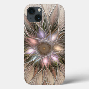 Vrolijke Bloem Abstract Beige Bruine Bloemrijke Fr Case-Mate iPhone Case