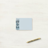 Vrolijke Bloem Abstract Blauw Grijs Bloemig Fracta Post-it® Notes (Op bureau)