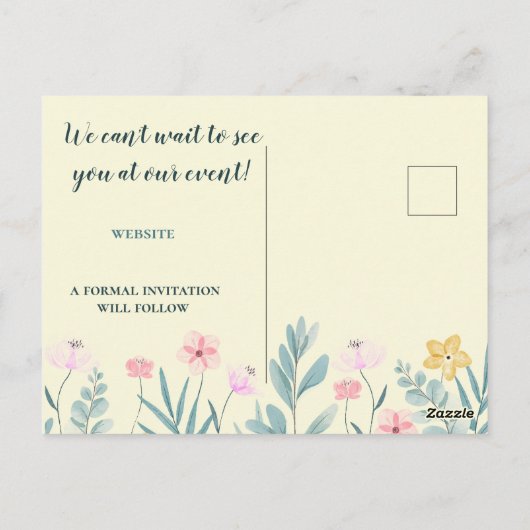 Vrolijke bloem  briefkaart (Achterkant)