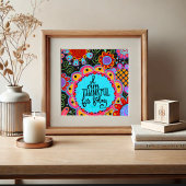 Vrolijke Bloemen Dankbaar Quote Inspirerende Poste Poster