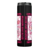 Vrolijke Bloemen Drip Mom Word Art Thermosbeker (Achterkant)