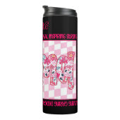 Vrolijke Bloemen Drip Mom Word Art Thermosbeker (Geroteerd rechts)