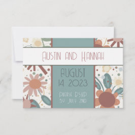 Vrolijke Bloemen Inspiratie RSVP Eenvoudig Elegant Kaartje