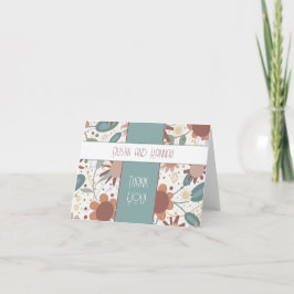 Vrolijke bloemen Inspirivity Bruiloft Elegant Bedankkaart