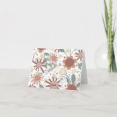 Vrolijke bloemen Inspirivity Bruiloft Elegant Bedankkaart (Achterkant)