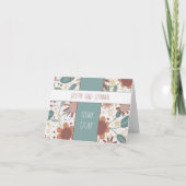 Vrolijke bloemen Inspirivity Bruiloft Elegant Bedankkaart (Voorkant)