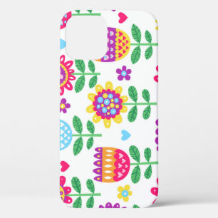 Vrolijke Bloemen  Kleurrijk Patroon Case-Mate iPhone Case