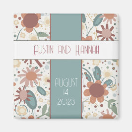 Vrolijke Bloemen Leuke Inspirivity Bruiloft magnet