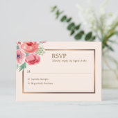 Vrolijke Bloemen RSVP-kaart RSVP Kaartje (Staand voorkant)