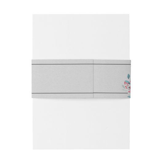 Vrolijke Bloemen Sinaasappel en Blauwgroen bruilof Uitnodigingen Wikkel (Achterkant Voorbeeld)