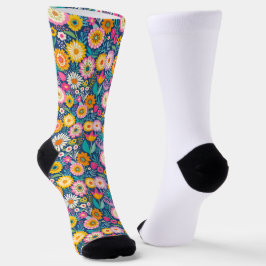 Vrolijke bloemen sokken