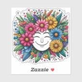 Vrolijke Bloemen Stickers voor Creativiteit (Vel)