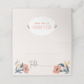 Vrolijke Bloemen Uitnodiging bruiloft Decor Place  (Buitenkant ongevouwen)