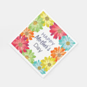 Vrolijke bloemen van de lente van de Moederdag Servet (Hoek)