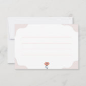 Vrolijke Bloemenbruiloft Uitnodiging Dank u Kaarte (Achterkant)