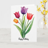 Vrolijke bloemenschildering kaart (Gele Bloem)