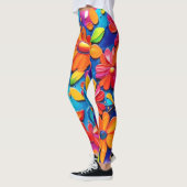 Vrolijke Bloemenschildering Leggings (Links)