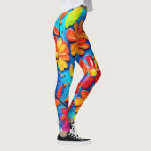 Vrolijke Bloemenschildering Leggings (Rechts)